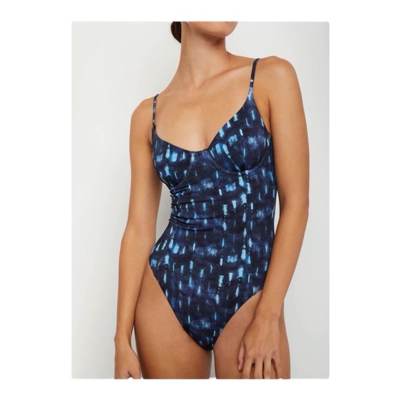 Onia - Isabella Tie Dye One Piece - Indigo NWT - Picture 1 of 7